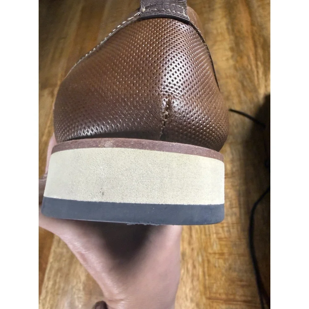 Steve Madden Cedrick Men's Size 10 Brown Leather Oxford Dress Shoes Perforated